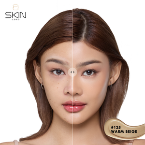 نتيجة قبل وبعد استخدام كريم بي بي سكين لود SPF50+ بدرجة 125 بيج دافئ