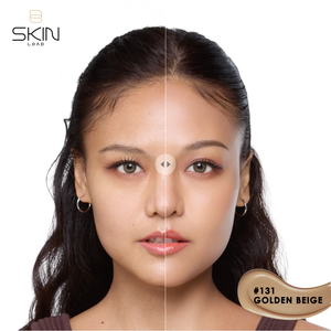 قبل وبعد استخدام كريم بي بي سكين لود SPF50+ بدرجة 131 بيج ذهبي