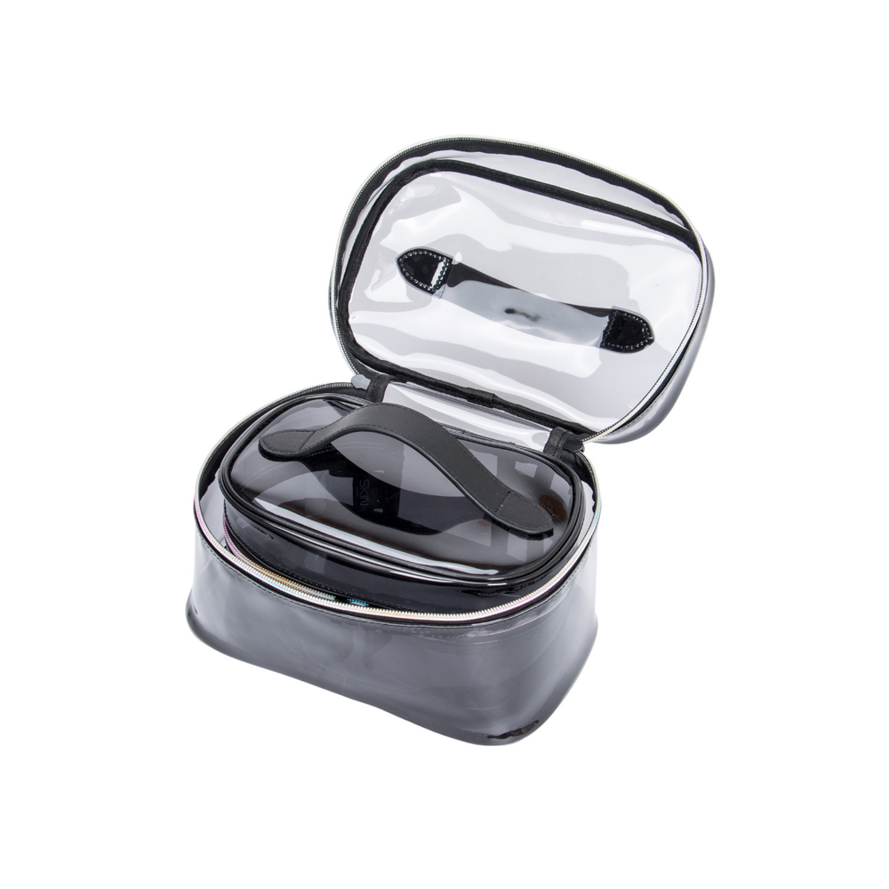 حقيبة مستحضرات التجميل المزدوجة