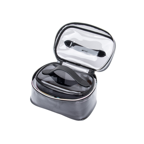 حقيبة مستحضرات التجميل المزدوجة